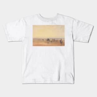 Crossing Lancaster Sands by David Cox Kids T-Shirt